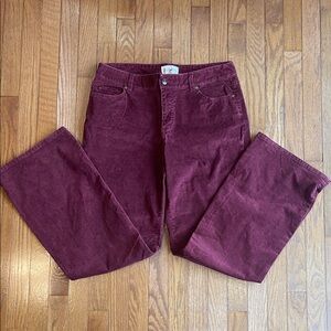 Chadwicks Rich Burgundy Wide Leg Jeans